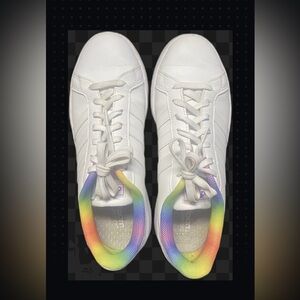 Adidas grand court rainbow pride tennis shoe